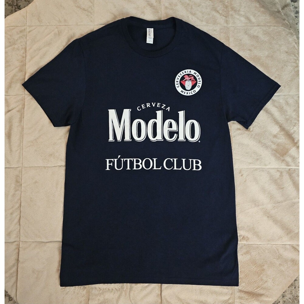 Modelo Futbol Club Promo T Shirt Mens Medium Blue Soccer Beer Graphic Tee